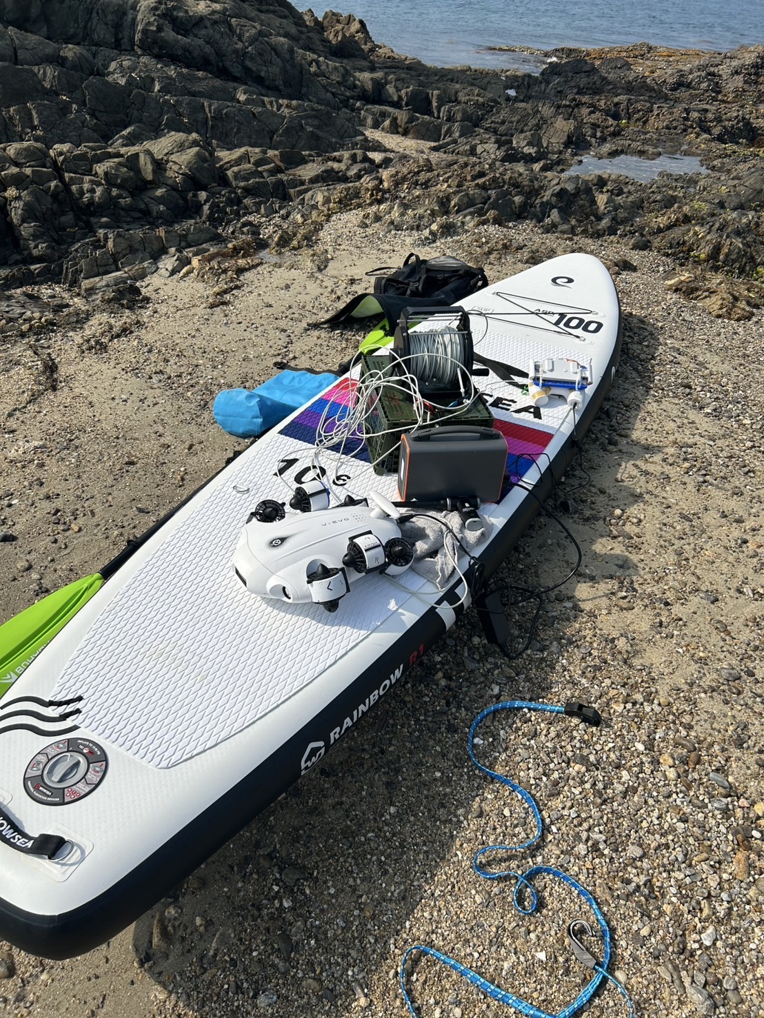 サップを使っていろんなところを水中ドローンを使って水中調査をしてみた。